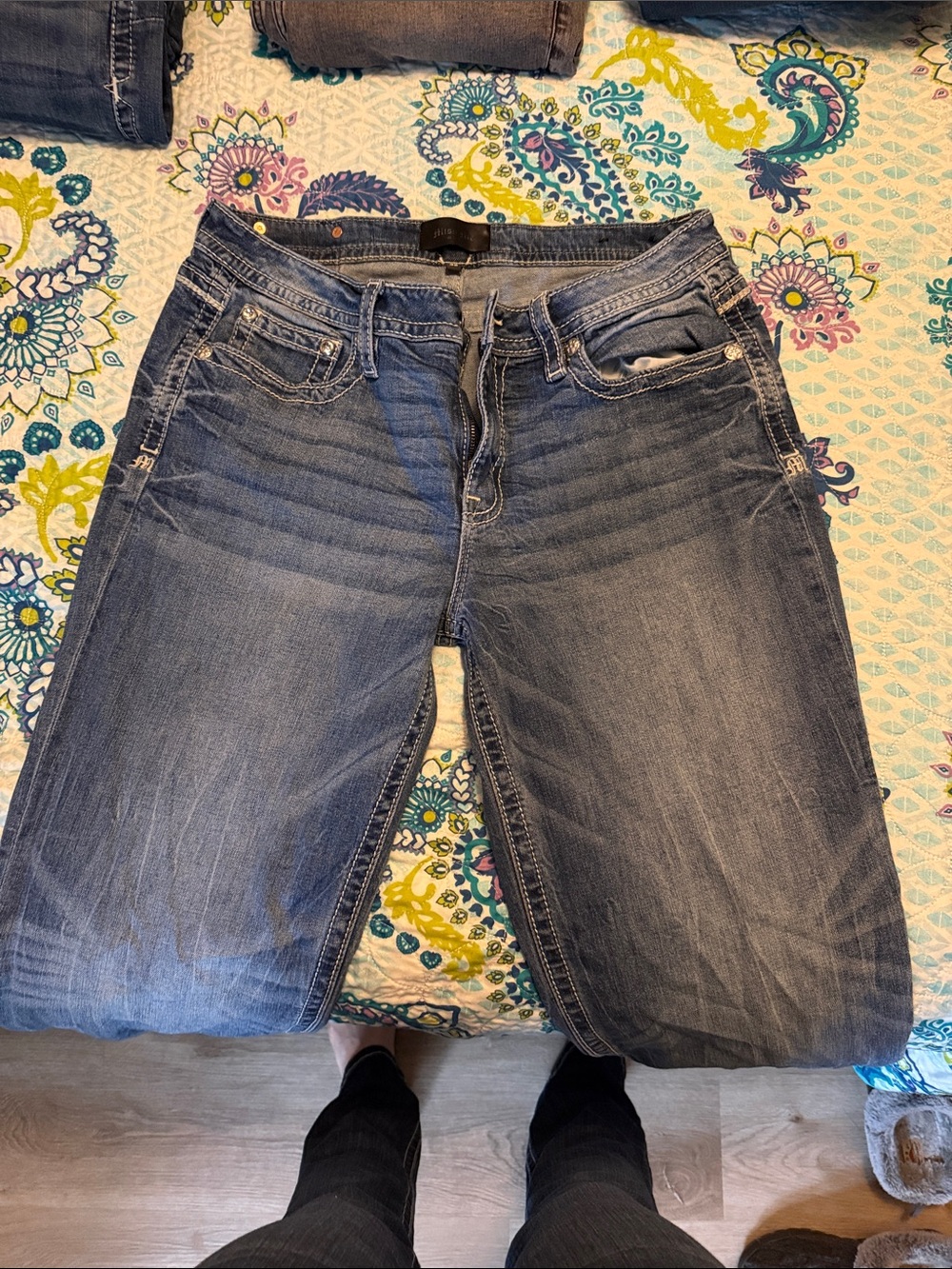 Miss Me Faded Blue Flared Jeans